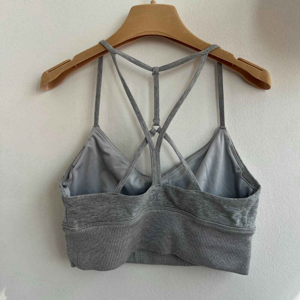ALO Yoga Heather Grey Sports Bra - Picture 2 of 3
